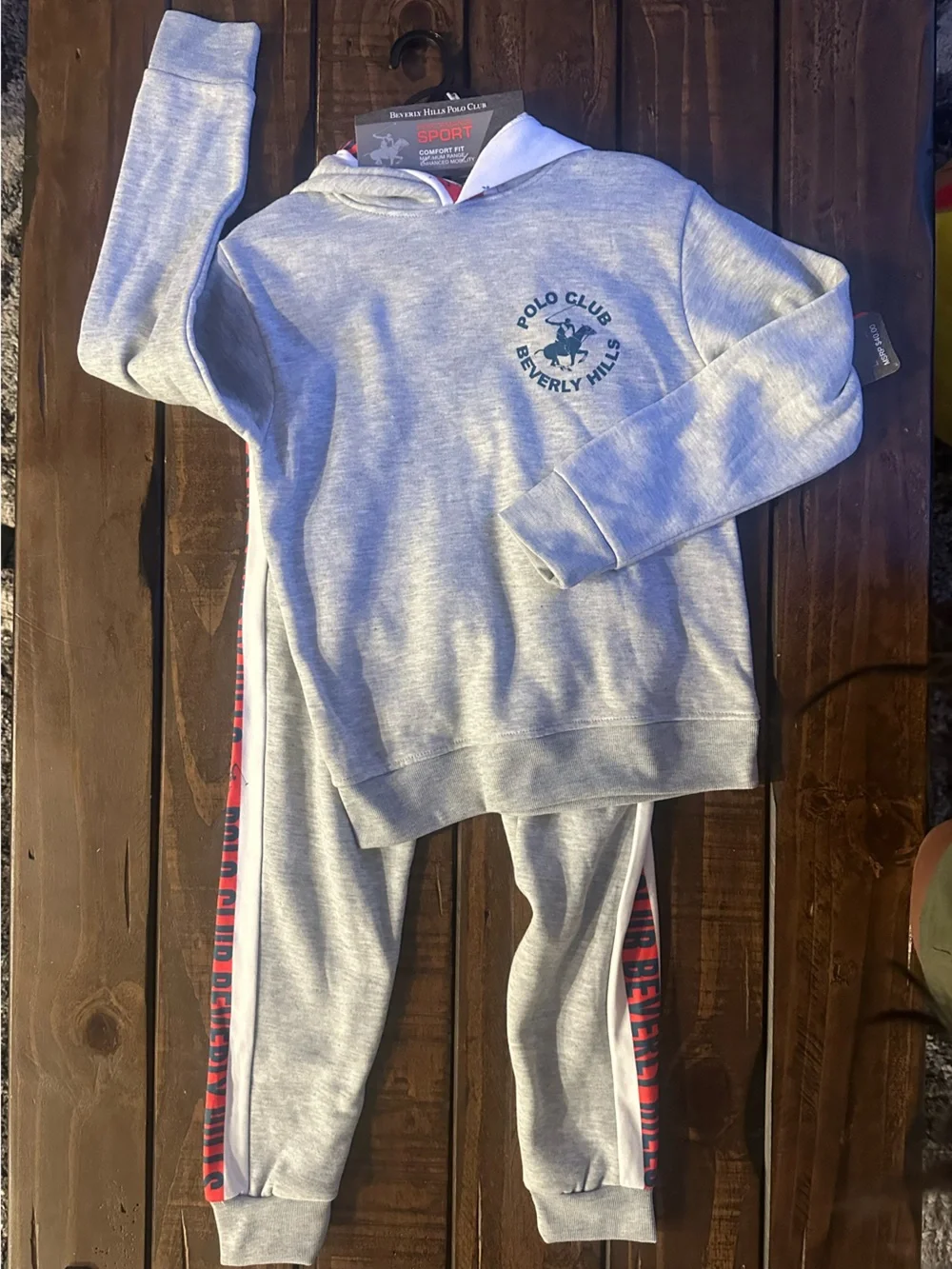 Beverly Hills Polo Club Kids Heather Gray Sweatshirt & Joggers Set